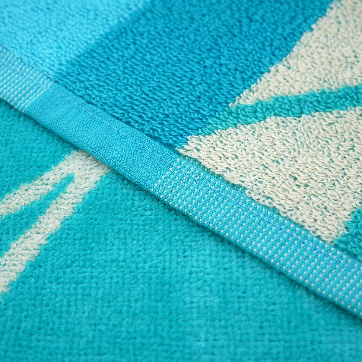 STRANDTUCH aus Veloursfrottee Jacquard Blau 140x180 400g/m² - Freestyle - Blau, Textil (140/180cm) - LE COMPTOIR DE LA PLAGE