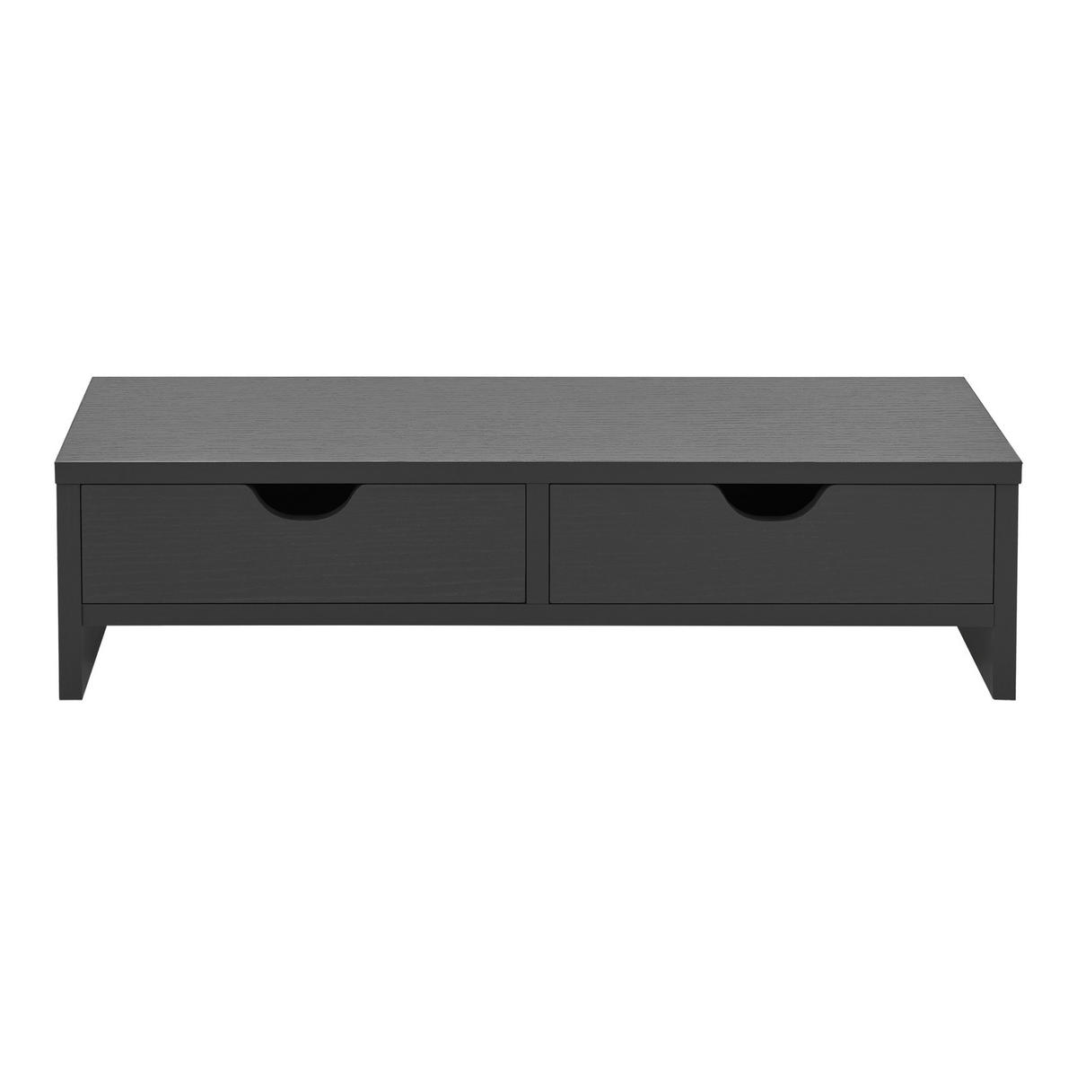 MONITORSTÄNDER Mänttä - Dunkelgrau, Holzwerkstoff (18/50/13cm) - [en.casa]
