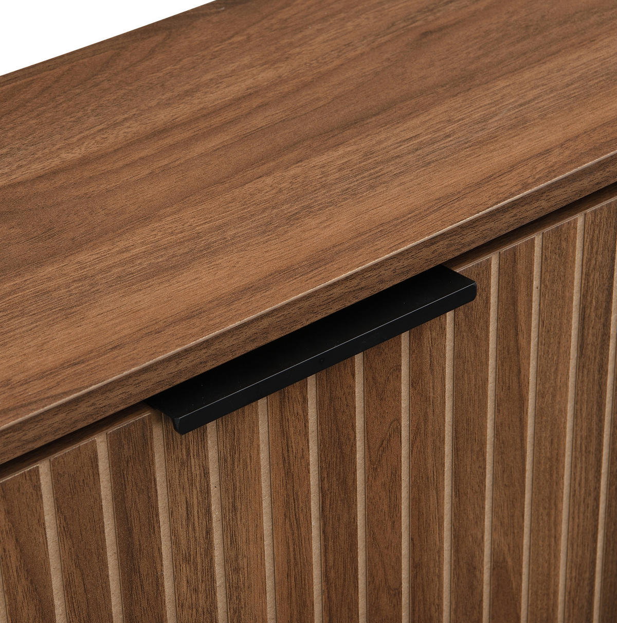 SCHUHSCHRANK aus MDF 105x24x90cm in Nussbaum mit Klapptüren - Nussbaumfarben, Holzwerkstoff (105/90/24cm) - Modfu