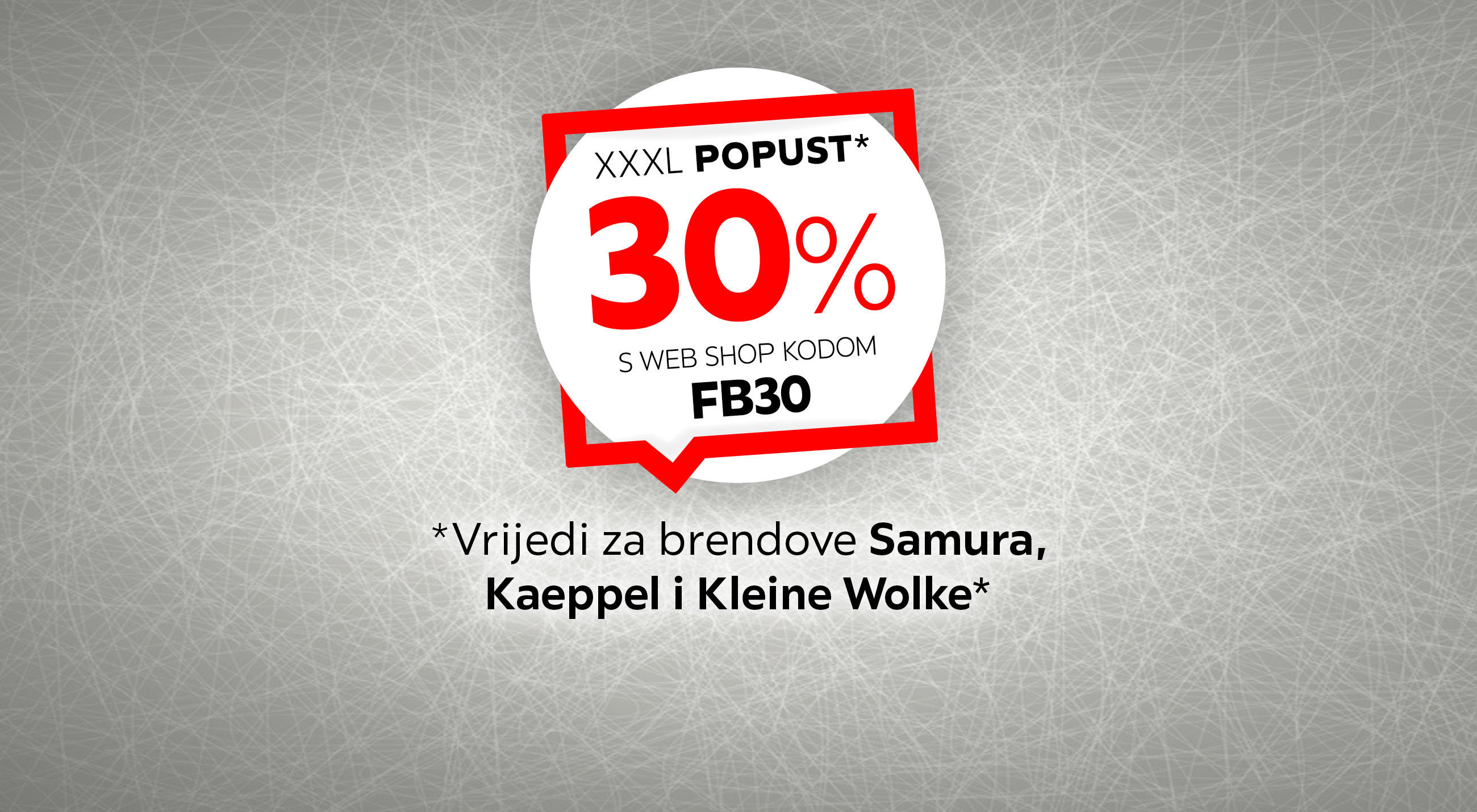 30% na brend Samura, Kaeppel i Kleine Wolke* – web shop kod FB30