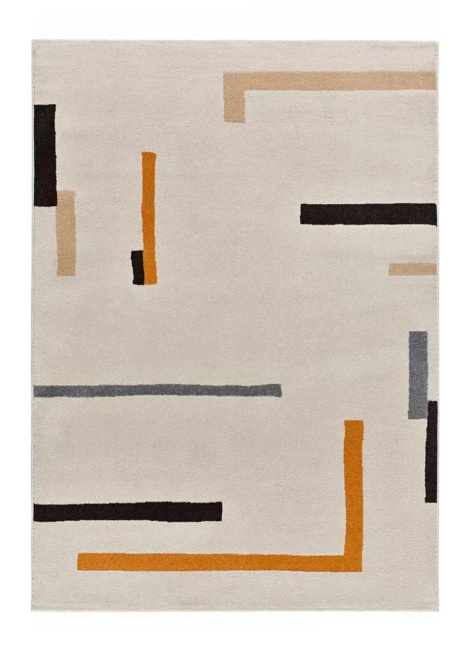 Atticgo Kurzflorteppich Beige, Orange 80x150 cm