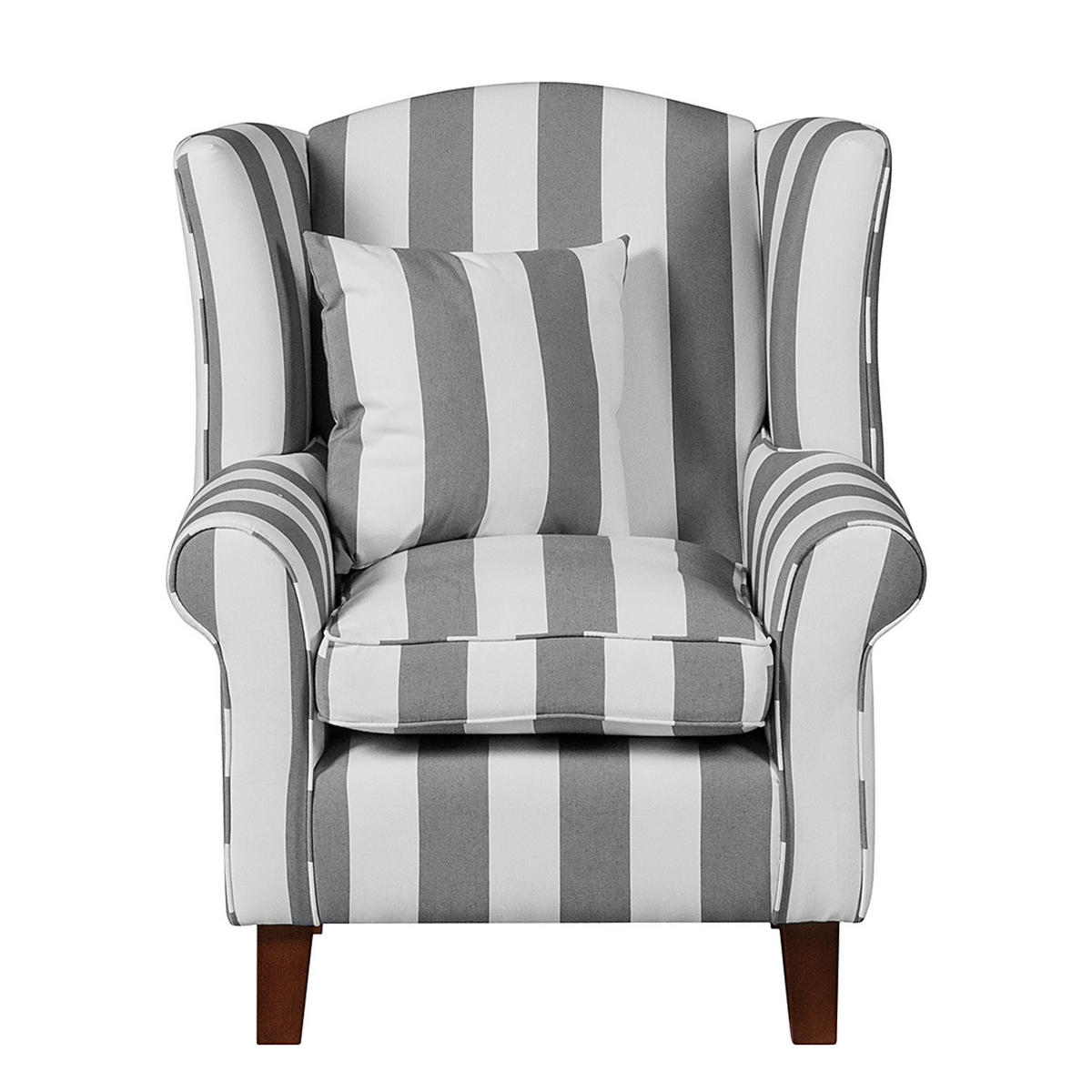 SESSEL - Webstoff - Grau, Holz/Textil (78/95/78cm) - home24