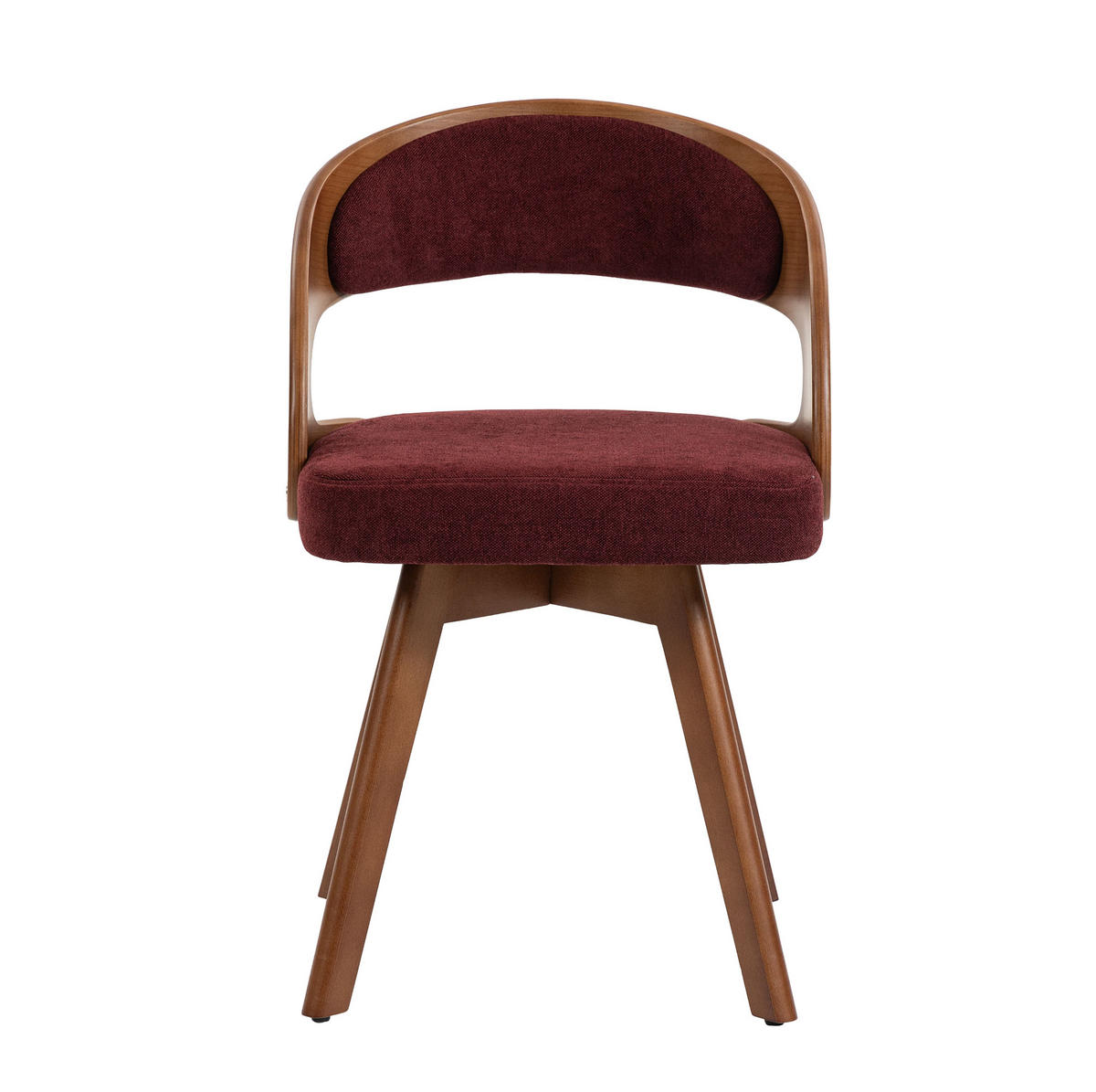 ESSZIMMERSTUHL 2er-Set drehbar ca. 44 x 41 x 75 cm Linen Wine Red - Rot, Holz (44/72/41cm) - Meubliv