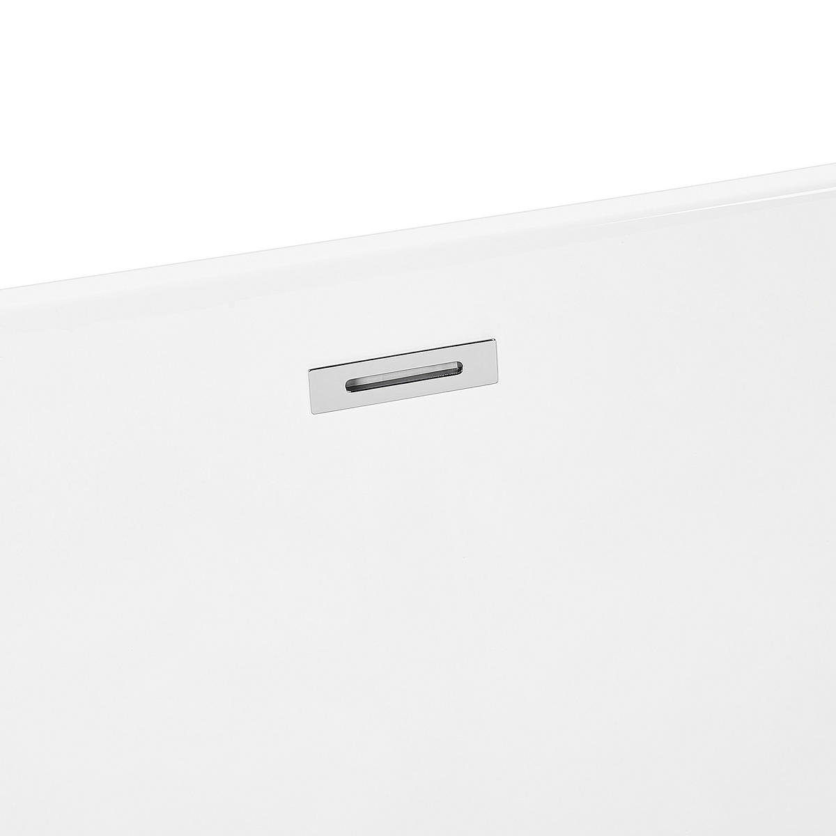 ECKBADEWANNE 80x169x59 cm weiß Gocta - Weiß, Kunststoff (80/59/169cm) - Beliani