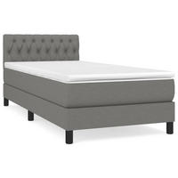 BOXSPRINGBETT 100/200 Cm Grau Gewebe - Dunkelgrau, Textil (100/203cm) - vidaXL