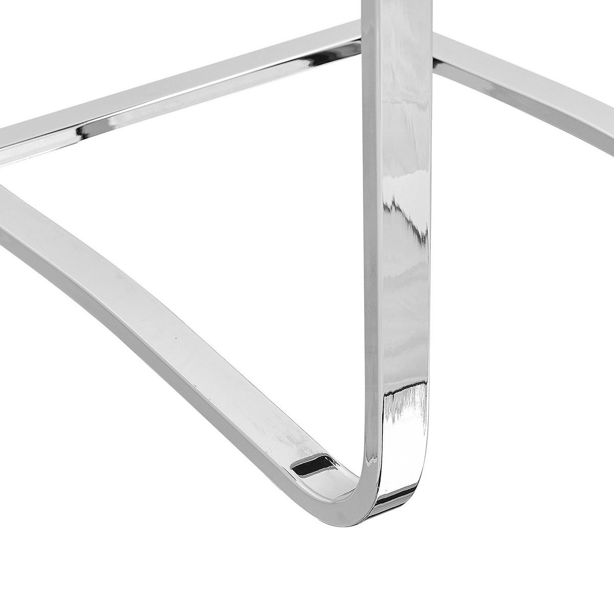 STUHL 2er-Set Kunstleder Grau Picknes - Grau, Textil/Metall (43/105/55cm) - Beliani