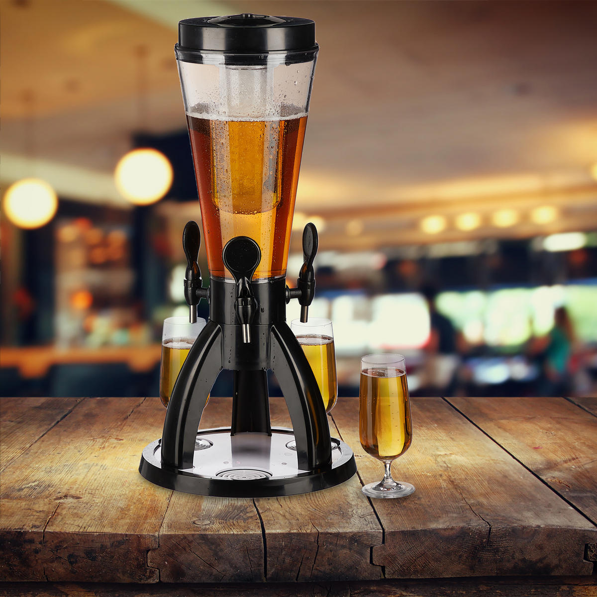 BIERSÄULE - Multicolor, Kunststoff (4L) - Relaxdays