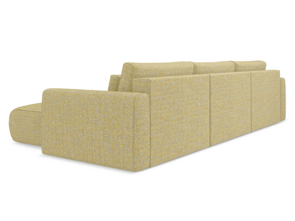 WOHNLANDSCHAFT Strukturstoff Stoff Gelb - Currygelb/Gelb, Kunststoff/Textil (340/82/149cm) - Makamii