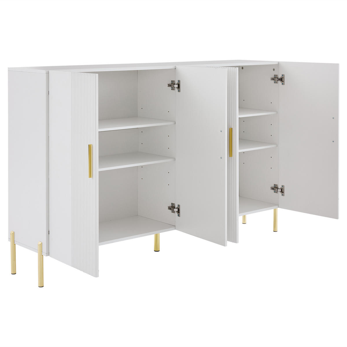 SIDEBOARD Weiß 160/35/100 cm - Weiß, Holzwerkstoff (1/1/1cm) - PANGIVO