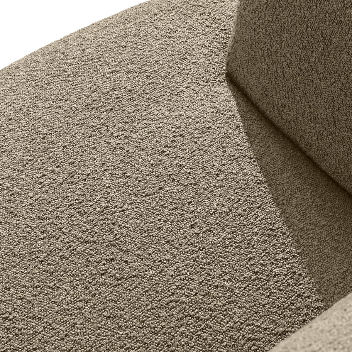 EINZELSOFA VIRA, Beige, Bouclé - Beige/Schwarz, Holz/Holzwerkstoff (210/84/100cm) - KONSIMO®