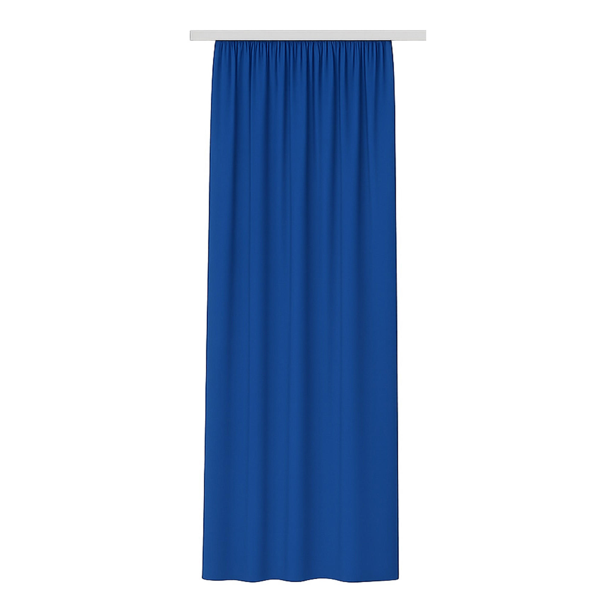 VORHANG Blickdicht ( 140x145cm ) mit Kräuselband / Universalband in Blau - Blau, Textil (140/145cm) - Bestlivings