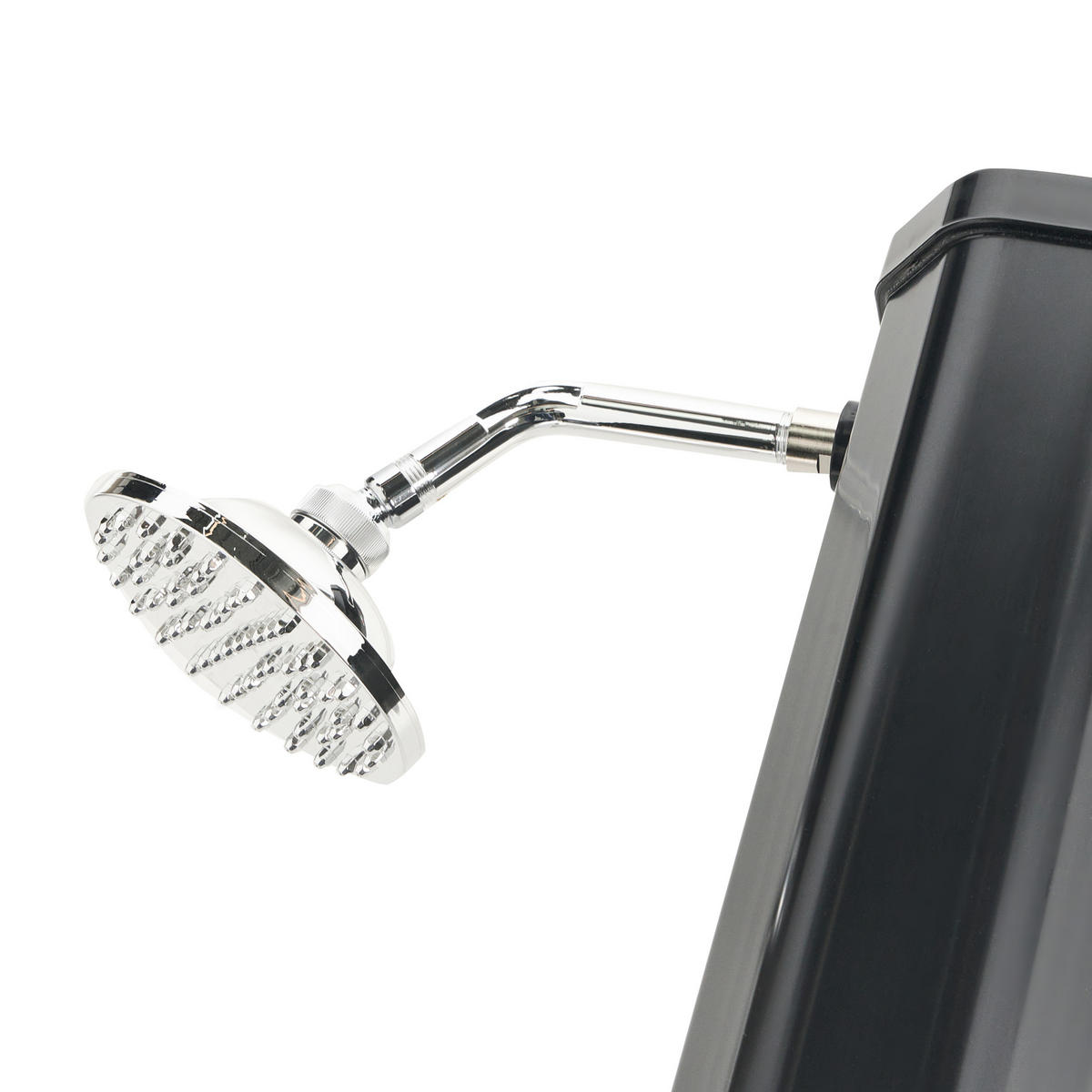 FREISTEHENDE solarbetriebene Gartendusche Schwarz Topocalma - Schwarz, Kunststoff (18/217/15cm) - Beliani