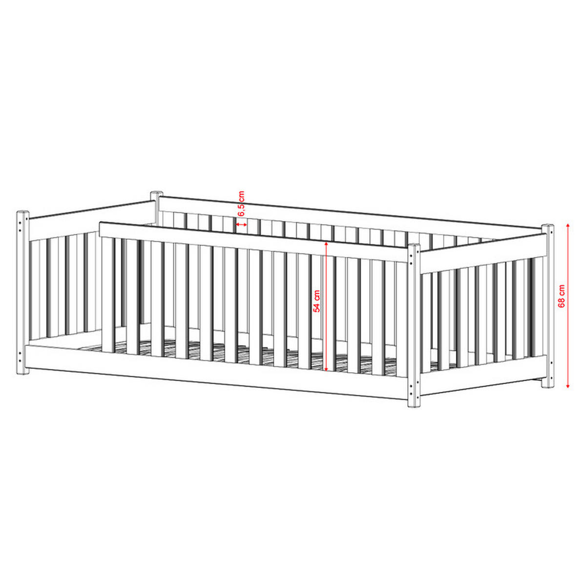 KREVET 90/200 Lilou Bijeli - bijela, drvo (90/200cm) - Petits-meubles