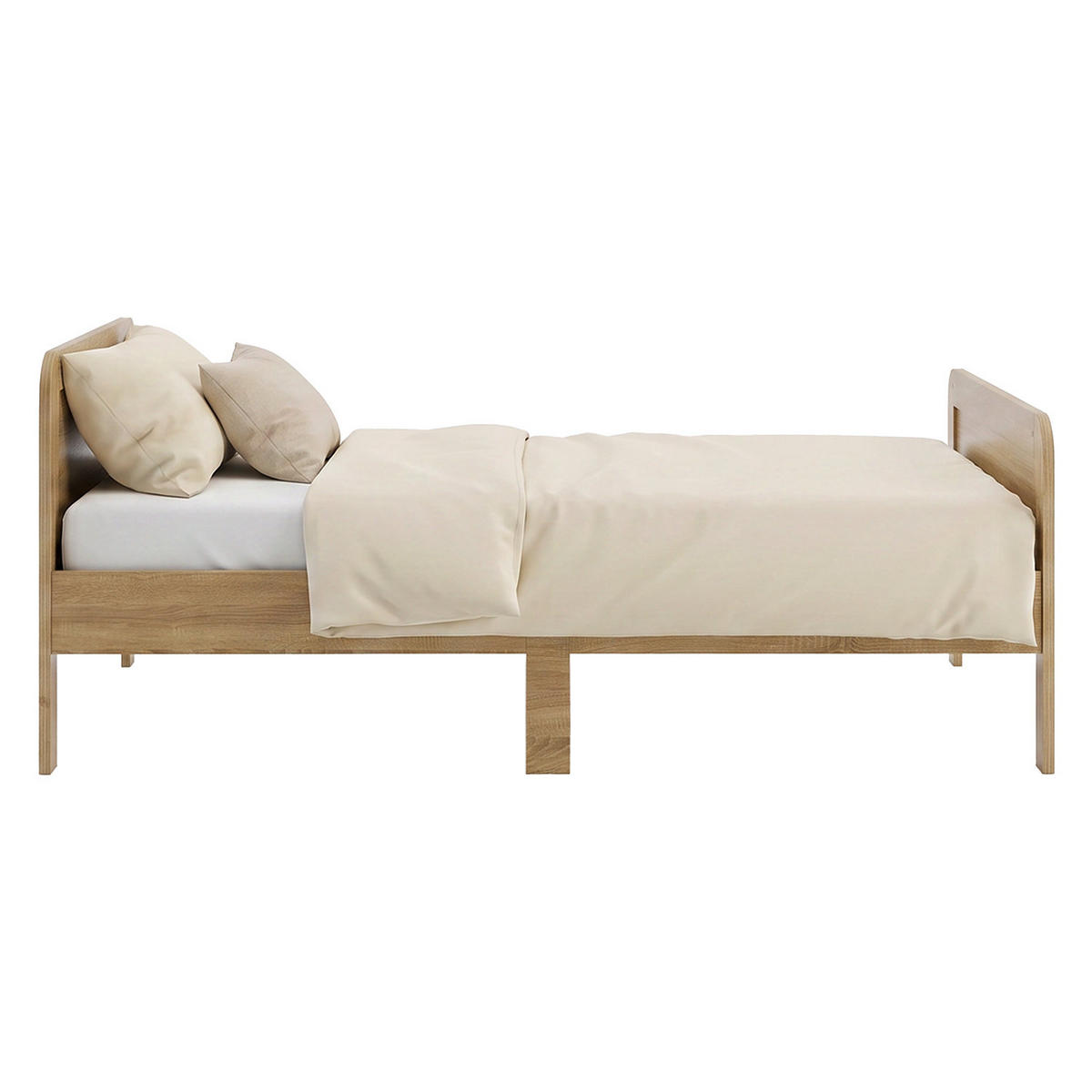 HOLZBETT 120/200 cm Natur - Braun, Holz (120/200cm) - Homestyle4u