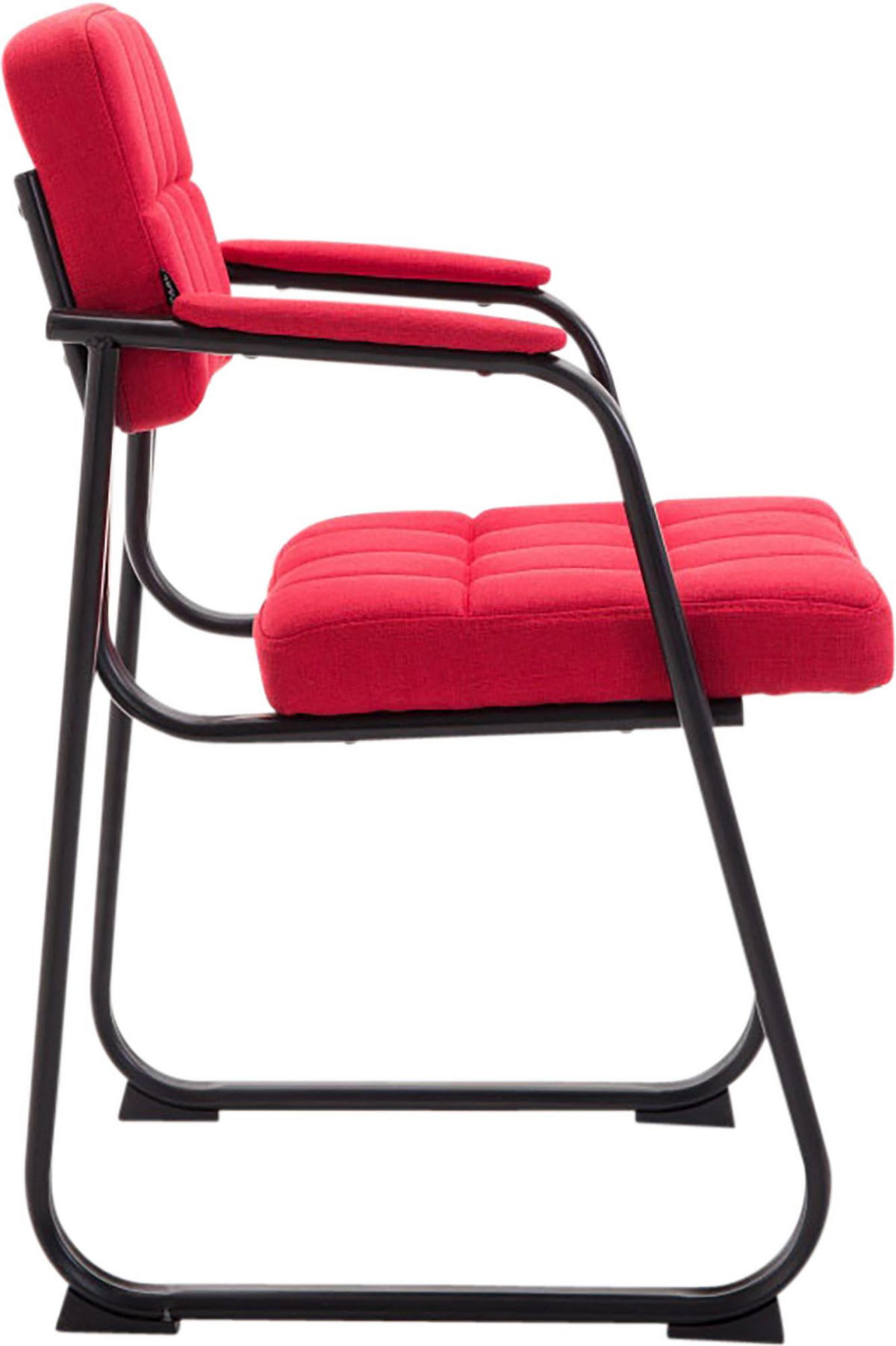 ARMLEHNENSTUHL Stoff Rot - Rot, Textil/Metall (59/84/58cm) - CLP