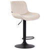 BARHOCKER Samt creme - Creme/Schwarz, Textil/Metall (50/86/50cm) - CLP