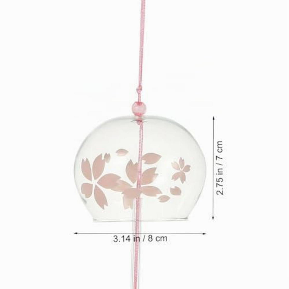 WINDSPIEL Glas Rosa 7 x 6 x 6 cm - Rosa, Glas (8/7/7cm)