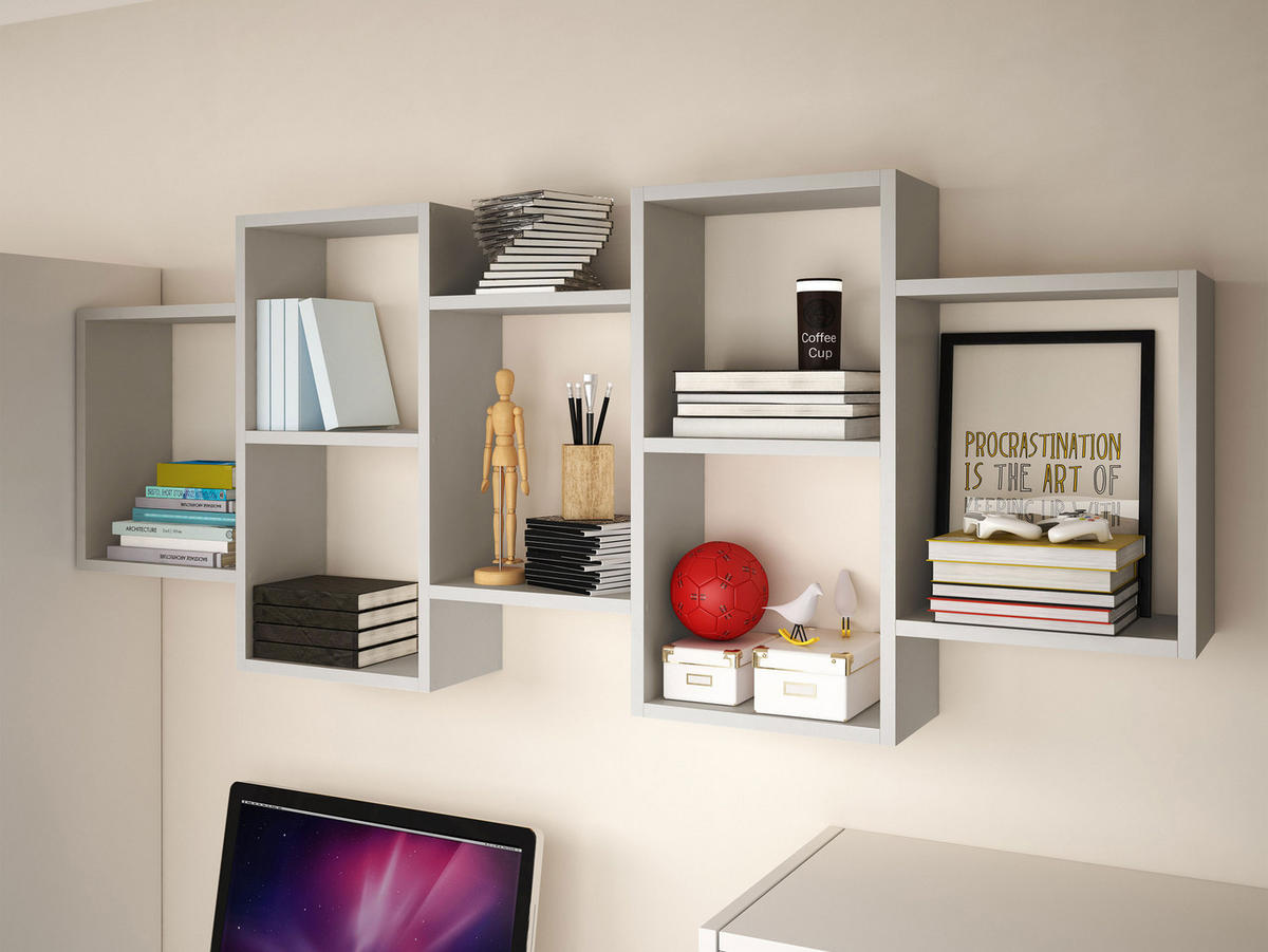 WANDREGAL Trio 001 - Kaschmir, Holzwerkstoff (161/65/18cm) - MIRJAN24