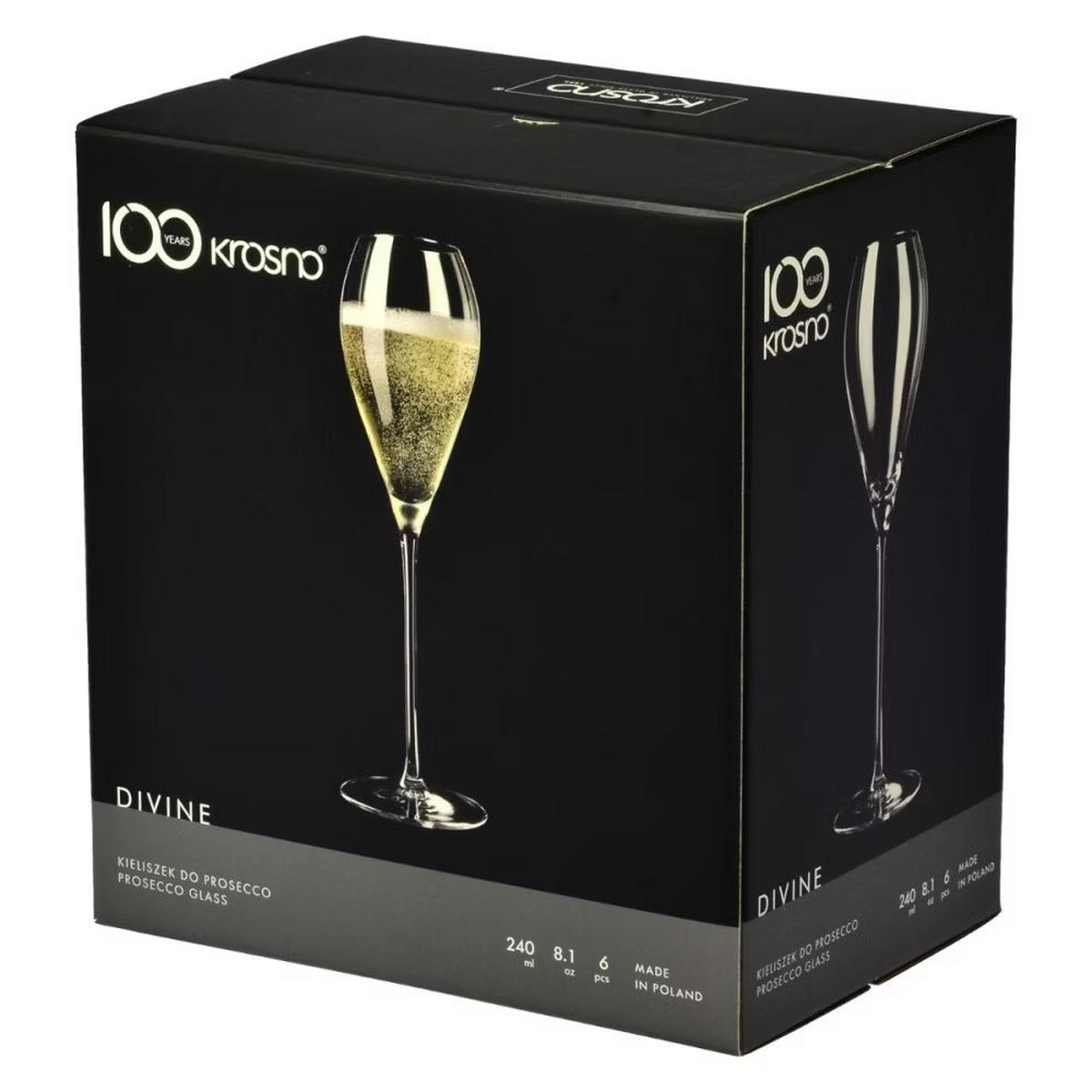 PROSECCO-GLÄSER, 6er-Set, 240 ml - Transparent, Glas (0.24L) - Krosno Glass