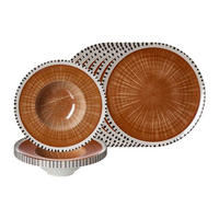 PIZZA- UND PASTA-SET Natura Braun 12er Set - Braun, Keramik (2/2/2cm) - Ritzenhoff Breker