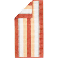 HANDTUCH NOBLESSE STRIPE 1087 BRICK - 33 - Orange, Textil (50/100cm) - Cawoe