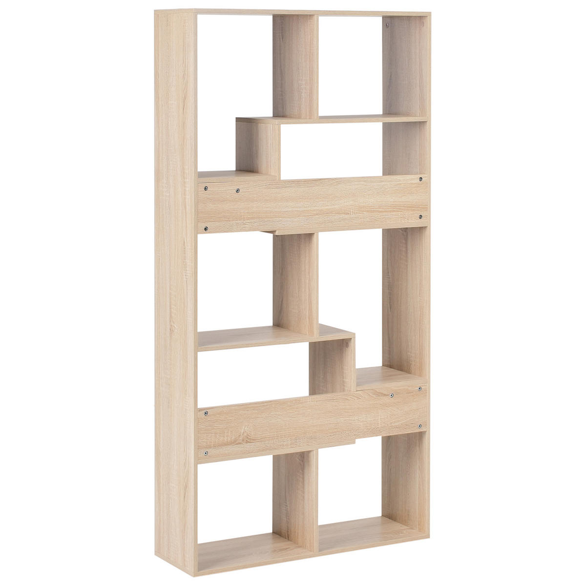 BIBLIOTECĂ cu 6 niveluri 180 cm maro deschisă Chateh - maro deschis, compozit lemnos (90/180/29cm) - Beliani
