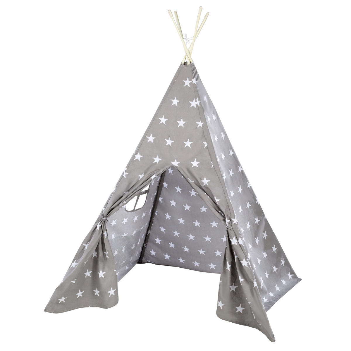 SPIELZELT 'Sterne' - Grau, Textil (115/156/115cm) - Roba