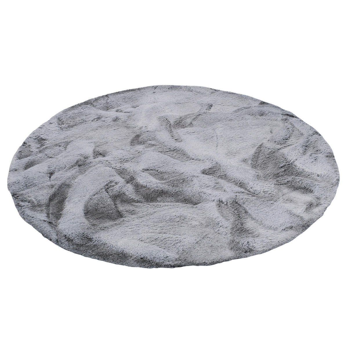FELLTEPPICH LUXUS SUPER SOFT PLUSH RUND - Blaugrau, Textil (80/80cm) - Pergamon