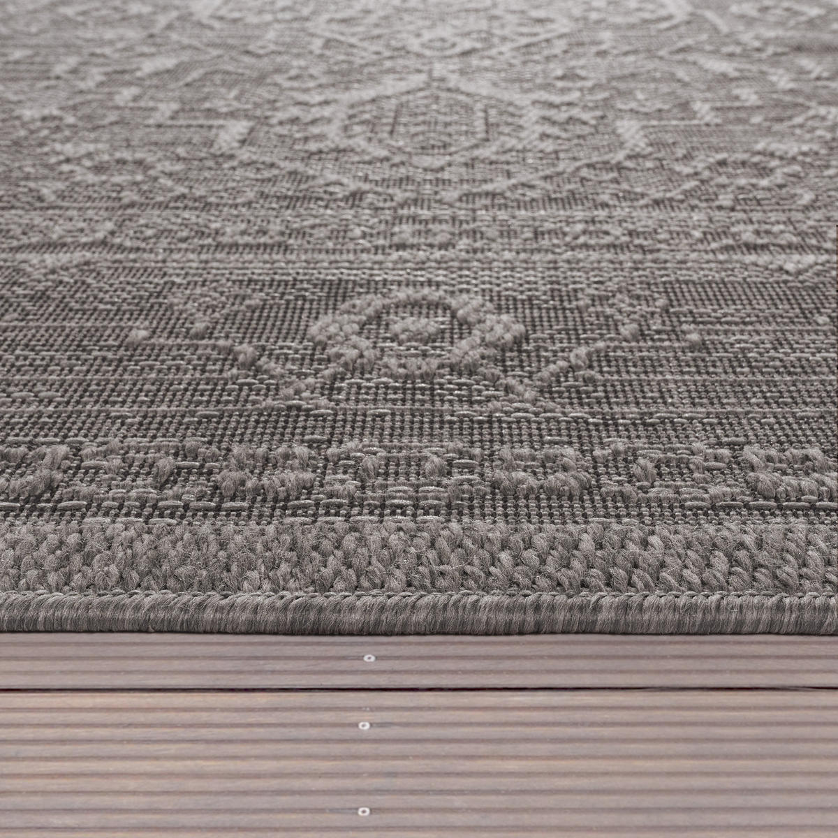 OUTDOORTEPPICH 160/220 cm Rimini 413 - Anthrazit, Textil (160/220cm) - Paco Home