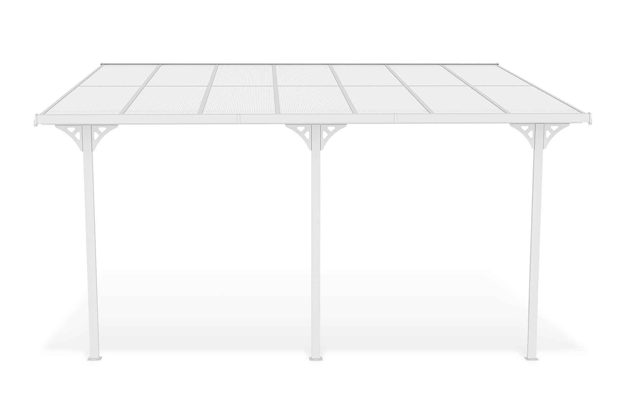 PERGOLA / CARPORT Kleo Weiß 5m x 3m - Weiß, Metall (495/270/300cm) - Cazeboo
