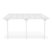 PERGOLA / CARPORT Kleo Weiß 4,5m x 3m - Weiß, Metall (435/270/300cm) - Cazeboo