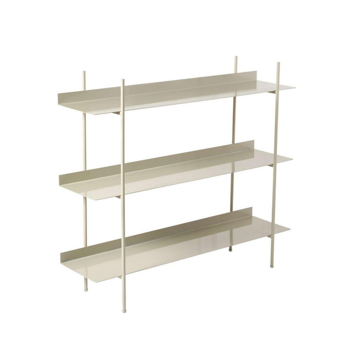 METALLREGAL L120cm - Luno - Mol - Graubraun, Metall (120/106/34cm) - Drawer