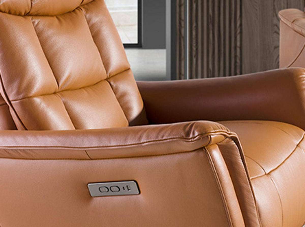 FERNSEHSESSEL Drehsessel aus braunem Leder 85/80/106 cm - Schwarz/Braun, Leder (85/106/80cm) - ANGEL CERDA