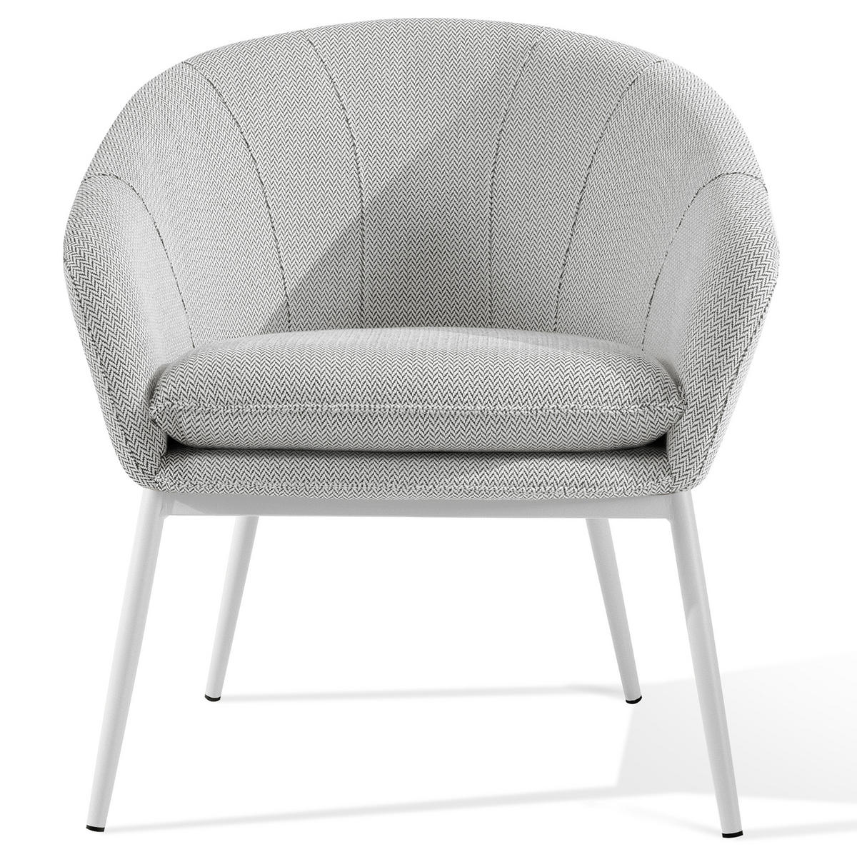 GARTENMÖBELSET SOLIS Gartenlounge-Set, hellgrau/weiß - Hellgrau, Textil/Metall - KONSIMO®