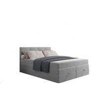 BOXSPRINGBETT 140 x 200 cm PRADO mit Taschenmatratze H3 und Bettkasten, Grau - Grau, Holzwerkstoff/Kunststoff (140/200cm) - Trada
