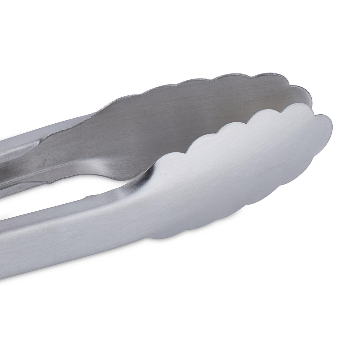 GRILLZANGE Silber Natur Holzgriff 38 cm - Silberfarben, Holz/Metall (3.5cm) - Relaxdays
