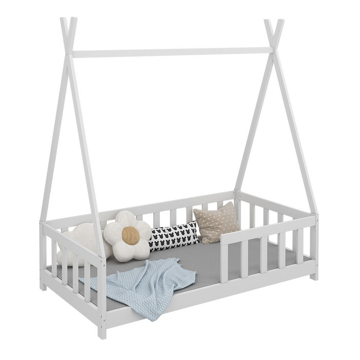 DOMEČKOVÁ POSTEL Susanna Bílá - bílá, kompozitní dřevo (80/160cm) - VitaliSpa