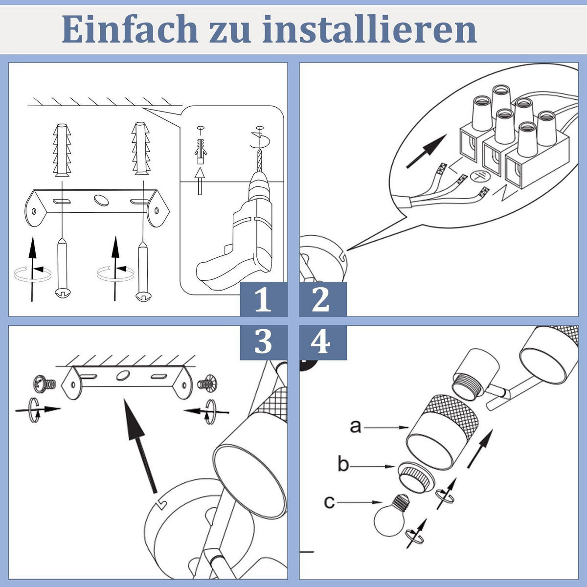 DECKENLEUCHTE Rhythmus 4flammig 36/12/24 cm - Schwarz, Metall (36/12/24cm) - Nettlife