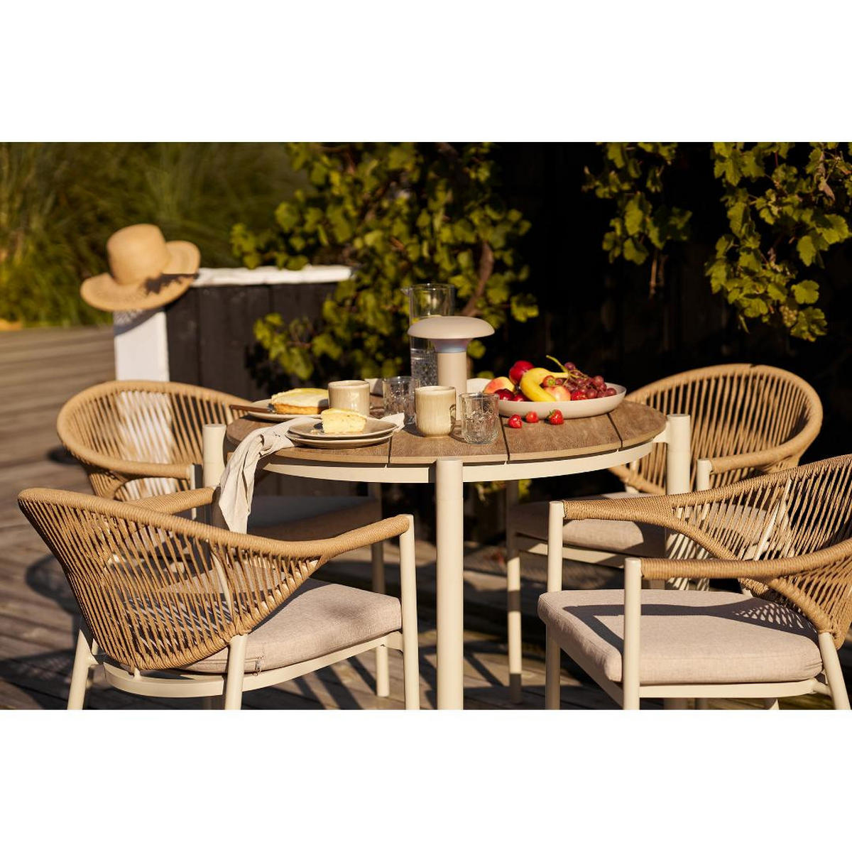 GARTENTISCH, Bella, Sandfarben, Metall, 90 x 90 x 74 cm - Sandfarben, Metall (90/90/74cm) - ebuy24