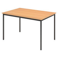 KANTINENTISCH Serie-V 80/120/72 cm in Buchefarben/Schwarz - Buchefarben/Schwarz, Holzwerkstoff (80/120/72cm) - bümö