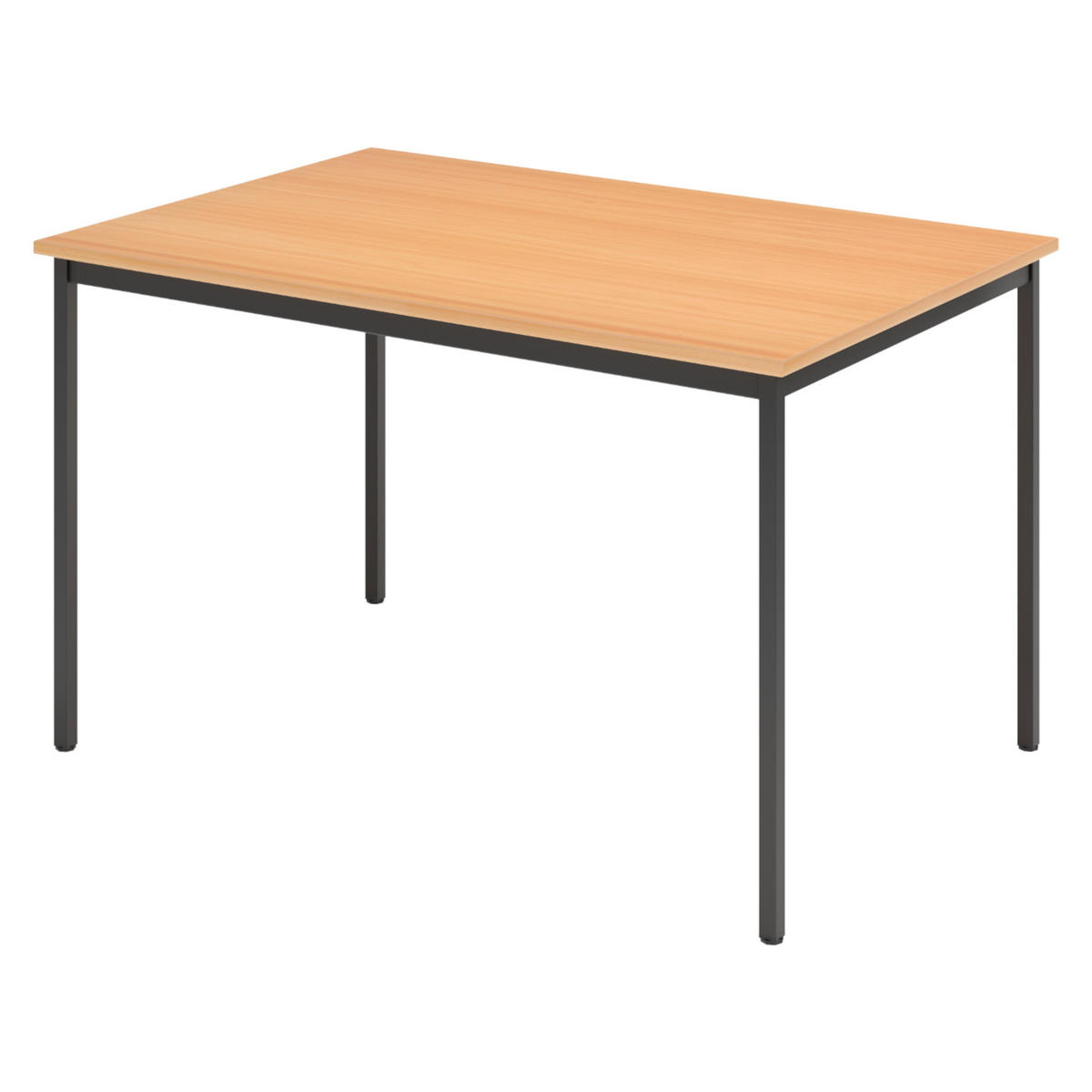 KANTINENTISCH Serie-V 80/120/72 cm in Buchefarben/Schwarz - Buchefarben/Schwarz, Holzwerkstoff (80/120/72cm) - bümö