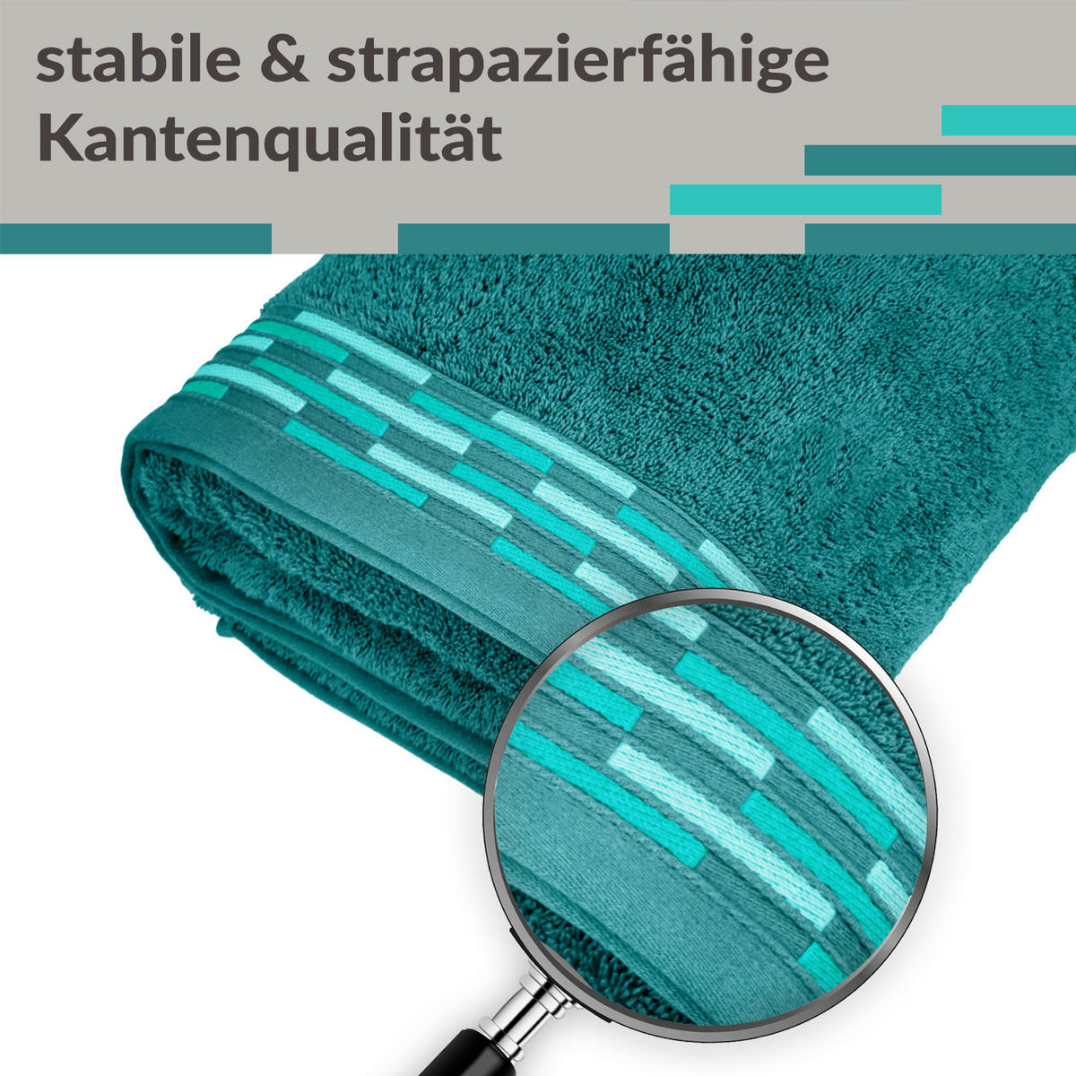 HANDTUCH Lugano Opal Grün 50x100 cm - Opal, Textil (50/100cm) - Lashuma