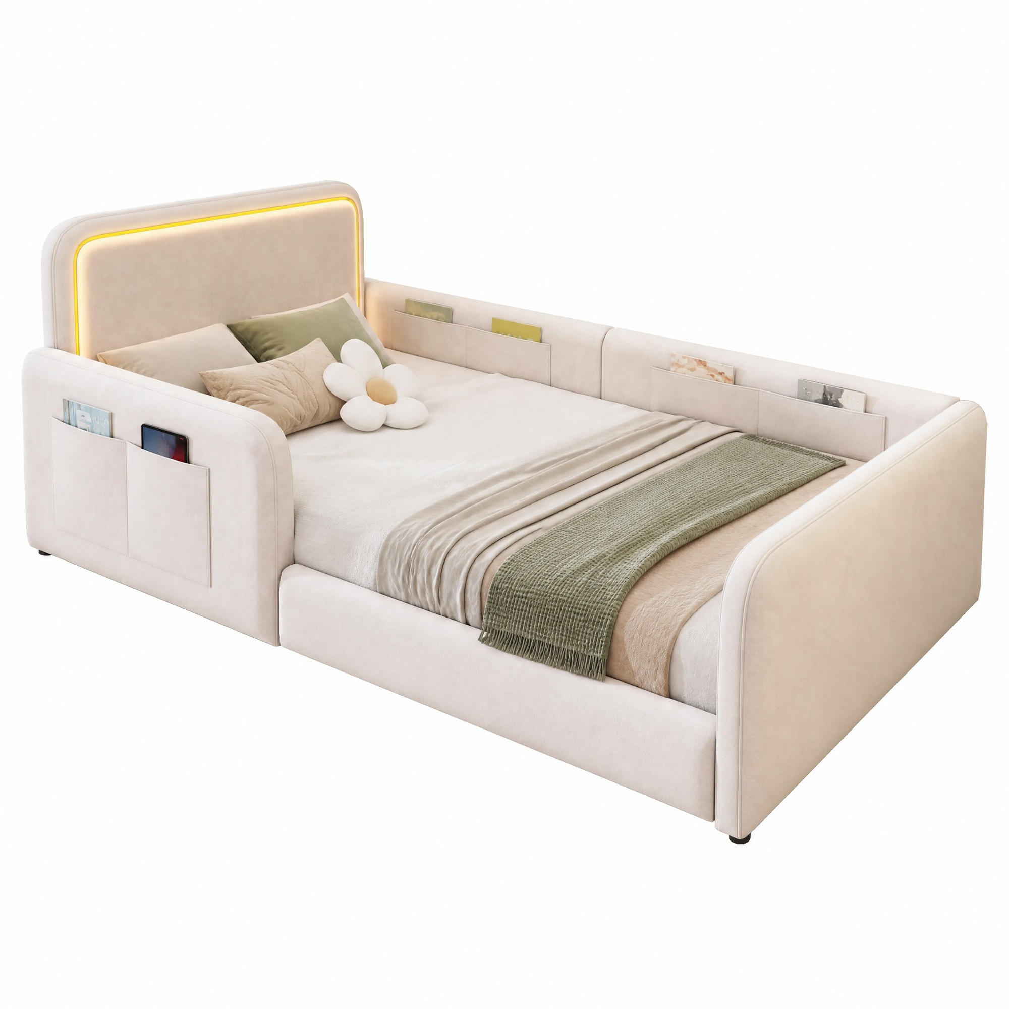 Evryae Polsterbett Beige