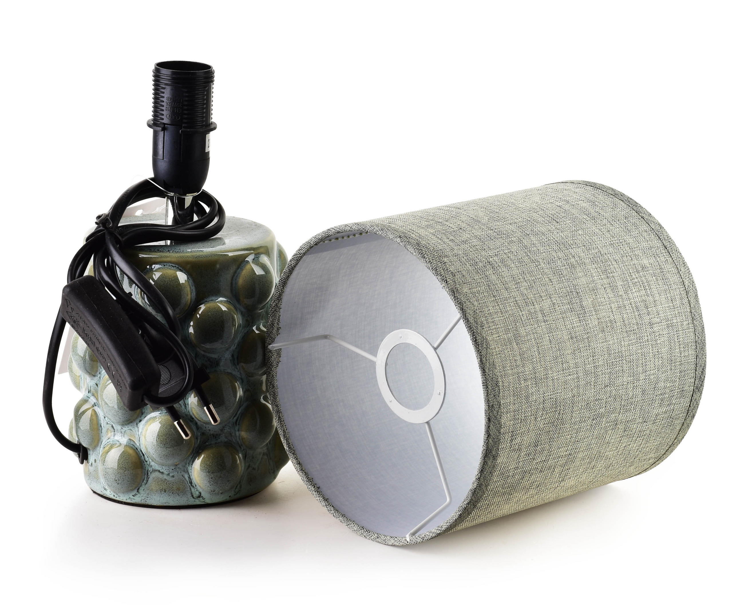 TISCHLAMPE Dunkelgrau 10/14/28.5 cm Keramik - Dunkelgrau, Keramik (10/14/28.5cm) - Mondex