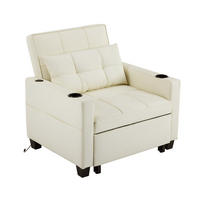 SCHLAFSOFA 3-in-1 ausziehbar White 2er-Funktion - Weiß, Holz (87/84/74cm) - Meubliv