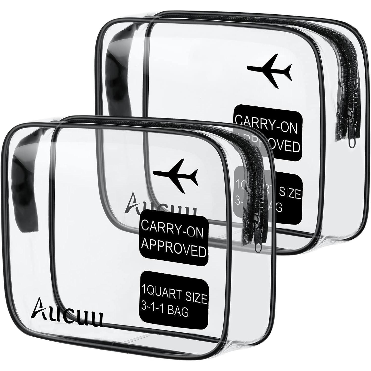 KULTURTASCHE 2-teiliges Set Transparent - Transparent, Kunststoff (22/2/30cm)