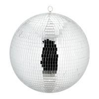 DISCOKUGEL - Silberfarben, Glas/Textil (40/44/40cm) - Relaxdays