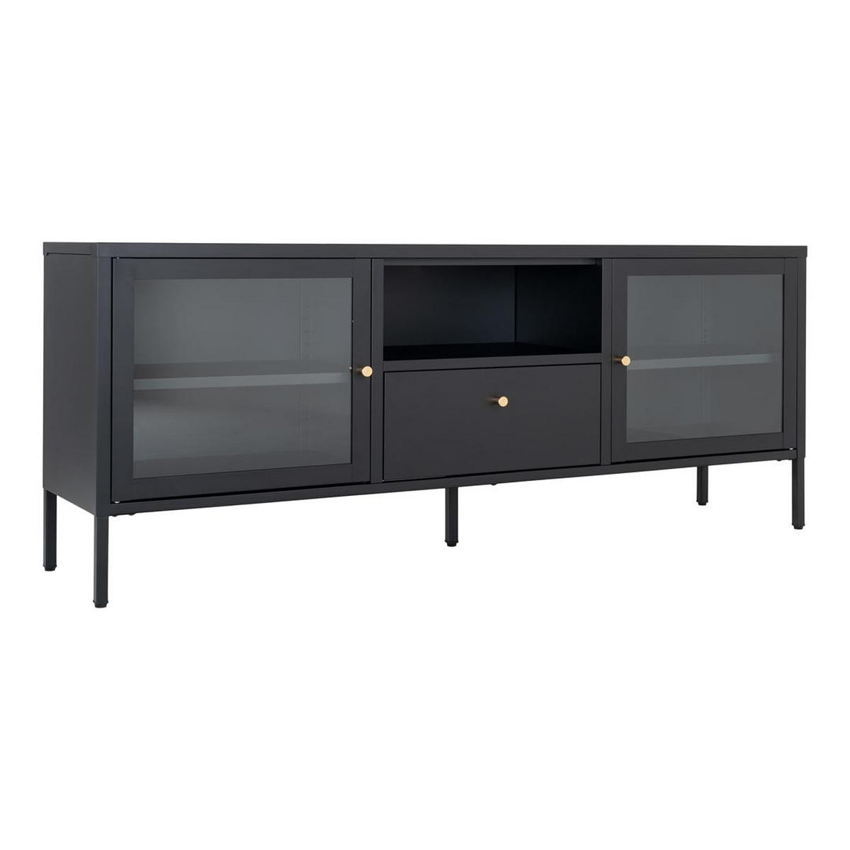 TV-ELEMENT Schwarz - Schwarz, Holzwerkstoff (160/60/35cm) - ebuy24