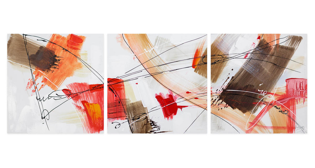 LEINWANDBILD 3-TEILIG Bunt 150/50 cm - Multicolor, Textil (150/50cm)