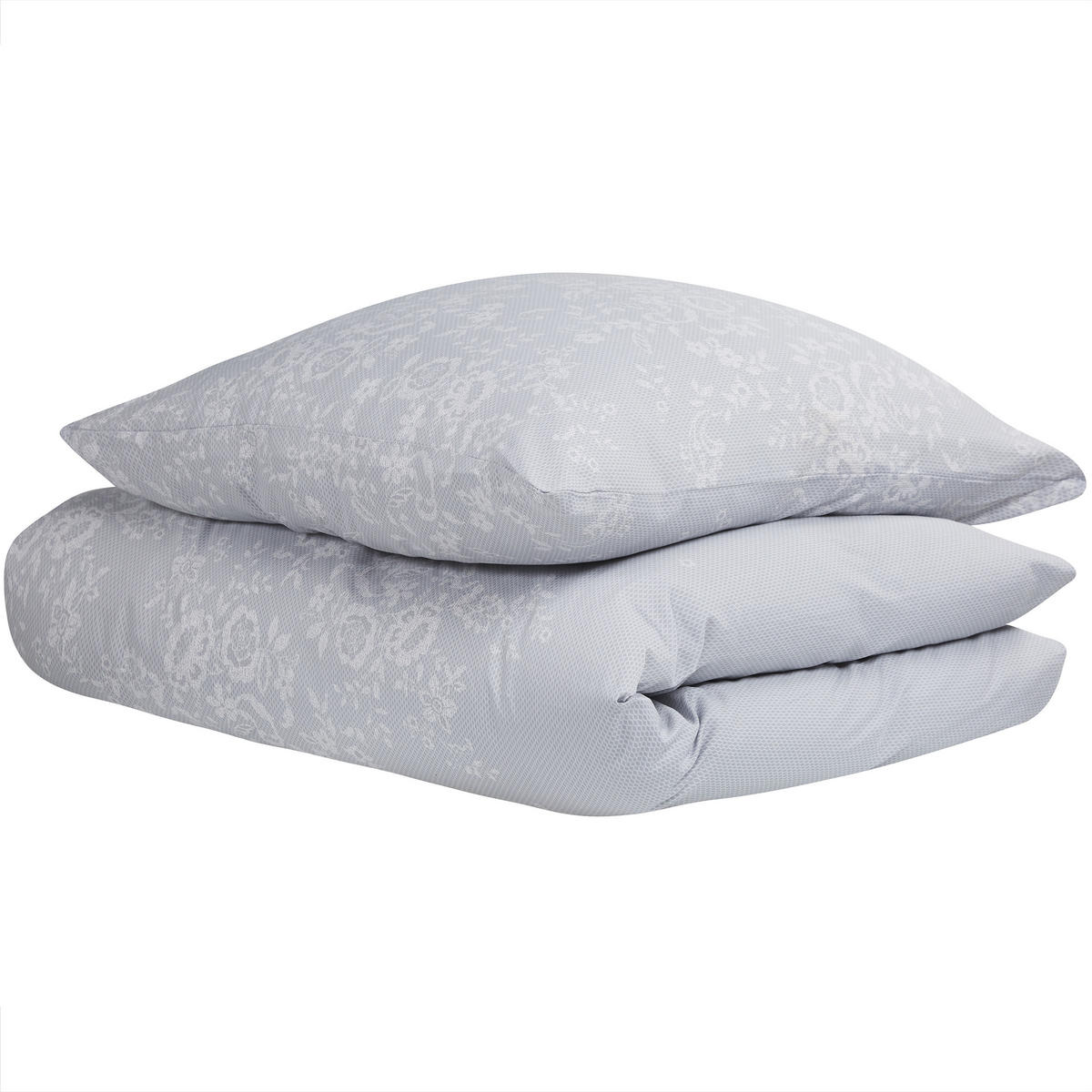 BETTWÄSCHE SET Morningside 135x200 cm - Grau, Textil (135/200cm) - Beliani